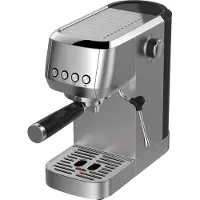 Aoucheni Espressomaschine halbautomatisch mit Manometer, 20 Bar Ulka-Pumpe, 51 mm Edelstahlfilter, 10 mm Milchschaumdüse, Tassenwärmer, Touch-Bedienung