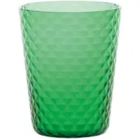 Zafferano 6er-Set Trinkgläser aus der Isolano-Kollektion, mundgeblasenes Glas in Grün mit Diamanteffekt, hochwertige Verarbeitung