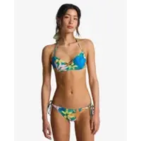 Billabong Bikini-Hose "Sol Searcher Tie Side Tanga", Damen, Gr. M, Cup B, bunt (agua flores), Obermaterial: 86% Polyamid, 14% Elasthan;, Badehosen Bikini-Hose