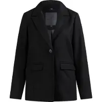 Dreimaster Damen Langer Blazer Aus Wollgemisch in Schwarz | Gr.: XL