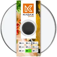 Kadax Cover Hitzebeständiges Glas für einen 28-cm-Topf