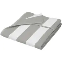 Beautissu HANDTUCH Cassis 200x75cm Grau/Weiß gestreift