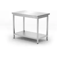 Hendi Arbeitstisch mit Grundboden Budget Line aus Edelstahl 1000x600x850mm