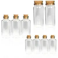 Bestlivings Fläschchen Glas mit Korken 24er Pack Mix 4 x 50 ml & 8 x 10 ml & 12 x 30 ml