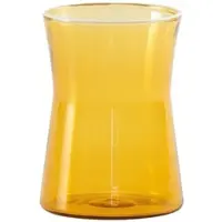Zafferano 4er-Set Trinkgläser, Classy Kollektion, mundgeblasenes Borosilikatglas, gelbgoldene Farbe, ergonomisches geometrisches Design für den Tisch