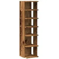 Helloshop26 - Schuhschrank Schuhaufbewahrung Möbel für Eingangsbereich/Flur/Wohnzimmer Altholz 28 x 27 x 102 cm braunes 02_0022108