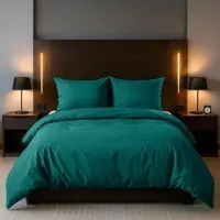 TRAUMSCHLAF Uni Mako-Satin Bettwäsche 2x Kissenbezug 40x60 cm | petrol - blau;grün