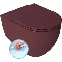 Hak INFINITY Hänge-WC, spülrandlos, 36,5x53cm, Maroon Red matt