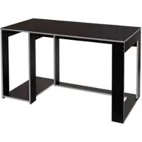 Décoshop26 - Computertisch 120x60x76cm schwarz-graues MDF 04_0001453