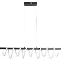 Näve Pendelleuchte - LED Pendelleuchte "BELLEZA" L: 100cm schwarz, Hängelampe im Design Style, ausMetall und Kunststoff in schwarz, 150 cm hoch, Maße 100 x 20 cm, Inkl. LED – dimmbar