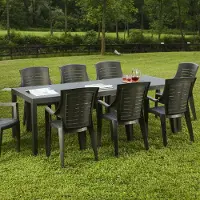 Dmora Gartentisch Susa, 100 % Italy, 150x90h72 cm, Anthrazit