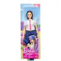 Barbie Karriere Pilotin-Modepuppe mit Zubehörteil, Modepuppe in abnehmbarer Uniform und abnehmbaren Schuhen mit Mütze, Modepuppe, Weiblich, 3 Jahr(e), Mädchen, 268,8 mm, Mehrfarbig