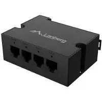 Lanberg Switch Din-Fe4-At-30W 1Xin 3X Out 100Mb Poe-Extender Fast Ethernet Din-Schiene At 30W