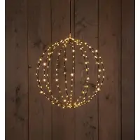 Coen Bakker Weihnachtsbeleuchtung 3D Kugel Schwarz 40 cm 192 LEDs dimmbar warmweiß mit Zeitschaltuhr