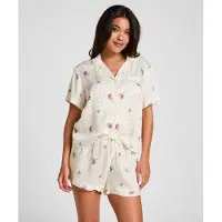 Hunkemoller Pyjama-Shorts Satin Weiß