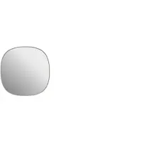 Muuto Framed Mirror Wandspiegel grau 40 x 40 cm Stahl - , Grau, für Badezimmer, Glas, Modern