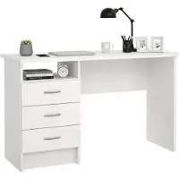 Die Möbelfundgrube Computerschreibtisch mit 3 Schubladen 120 cm - FUNCTION PLUS