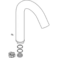 Hansgrohe Auslauf für 2-Griff Waschtischarmatur chrom