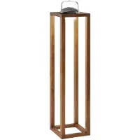 FABAS LUCE Blend LED-Tischleuchte 3W 320lm 3000K IP54 mit Touch-Steuerung, Metall- und Holzrahmen, Walnuss-Finish - Ideal Lux