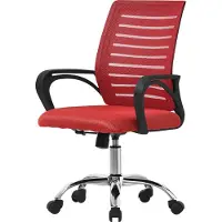 ML-Design Bürostuhl Ergonomisch Rot Höhenverstellbarer Drehstuhl