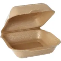 Starpak 125 Hamburger-Boxen groß mit Klappdeckel, XPP 7 cm x 15 cm x 15 cm beige