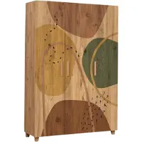 Dmora Kleiderschrank 3 Türen Samh, Schlafzimmermöbel, Schrank, Garderobe, 120x48h189 cm, Eiche