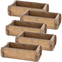 Novaliv 5x Holzkiste Vintage 30 x 15 x 10 cm Alte Ziegelform Holz EIN KAMMER Allzweckkiste aus recyceltem Altholz Jede Form EIN Unikat - Geschenkkiste