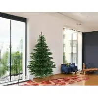 Dmora Weihnachtsbaum 150 cm Frosty, Künstliche Kiefer, Realistischer Baum, Tannenbaum, 120x120 h150 cm, Grün