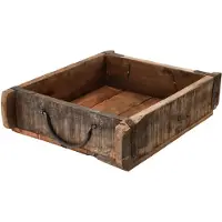 Novaliv Holzkiste Vintage 30 x 25 x 8 cm Alte Ziegelform Holz
