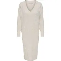 ONLY Strickkleid "ONLNEW TESSA L/S MIDI V DRESS" mit tiefem V-Ausschnitt mit breiter Blende
