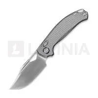 Kunwu Knives Django XL - Satin - Titanium Taschenmesser, Diamond Texture