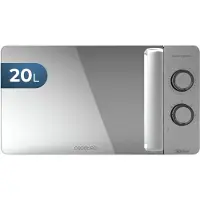 Cecotec Proclean 3060 Flatbed Mirror, Arbeitsplatte, Grill-Mikrowelle, 20 l, 700 W, Drehregler, Silber
