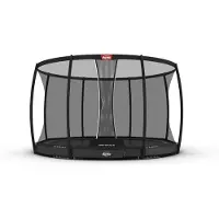 Berg Bodentrampolin Elite InGround 430 + Sicherheitsnetz DLX XL Grau