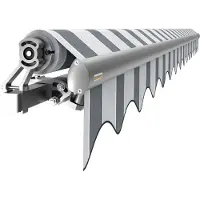 Spettmann STAR FIX Gelenkarmmarkise Kurbel 300x250 cm Silber Anthrazit / Grau