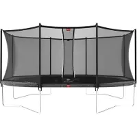 Berg Trampolin Grand Favorit Regular 520 + Sicherheitsnetz Comfort Grau