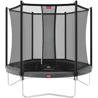 Berg Trampolin Favorit Regular 200 + Sicherheitsnetz Comfort Stahlrahmen Grau