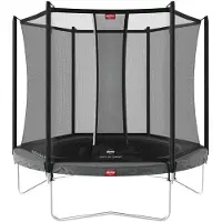 Berg Trampolin Favorit Regular 270 + Sicherheitsnetz Comfort Stahlrahmen Grau