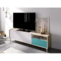 Dmora TV-Schrank Tamaro 155x43x47 cm Braun, 2 Regale