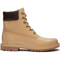 Timberland Premium 6 Inch Lace Up Waterproof Boot Wheat Patent Leather Größe: 40 | Stiefel Outlet | Damen | Braun