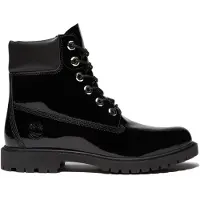 Timberland Premium 6 Inch Lace Up Waterproof Boot Black Patent Leather Größe: 39.5 | Stiefel Outlet | Damen | Schwarz