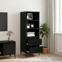 vidaXL Highboard Schwarze Eiche 40 x 36 x 110 cm Holzwerkstoff