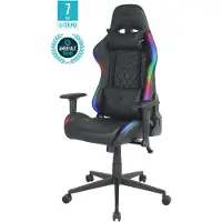 Deltaco Gaming GAM-080, Universal-Gamingstuhl, 120 kg, Gepolsterter, ausgestopfter Sitz, Gepolsterte, ausgestopfte Rückenlehne, 185 cm, Schwarz