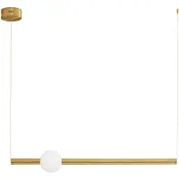 Nova Luce NEUTRON LED Pendelleuchte Gold 11W Warmweiss 92x12x150cm 9054452