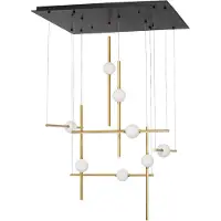 Nova Luce ACROBAT LED Pendelleuchte Schwarz 105,8W Warmweiss 106x80x150cm dimmbar 9695259