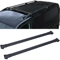 Carparts Dachträger Dach Querstreben Streben Alu Schwarz für VW T6 T6.1 2015-2024