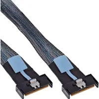 InLine 27661B, 0,75 m, MCIO x8 (74-pin), MCIO x8 (74-pin), Gerade, Gerade, Männlich/Männlich