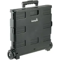 Keeeper Klapp-Transportkarre "olli" mit Klappbox 45 Liter schwarz