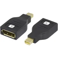 Techly IADAP DP-MDP2, DisplayPort, Mini DisplayPort, Schwarz