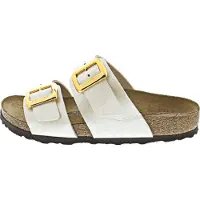 Birkenstock Damen Sydney Cushion Buckle Birko-Flor Graceful Pearl White Narrow-Schuhgröße 40