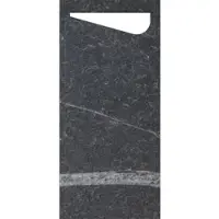 Duni Bestecktasche Sacchetto Tissue 8,5 x 19 cm MARBLE BLACK, 500 Stk/Krt (5 x 100 Stk)